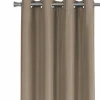 Curtain Panel, 2pcs Set, 54"W X 84"L, 100% Blackout, Grommet, Living Room, Bedroom, Kitchen, Brown Thermal Insulation Polyester, Contemporary, Modern