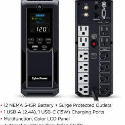 CyberPower CP1500AVRLCD3 Intelligent LCD UPS Systems
