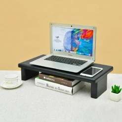 DAC Stax MP-211-Adjustable Ultra-Wide Monitor/Laptop Stand, Black - 66 lb Load Capacity - 4.8