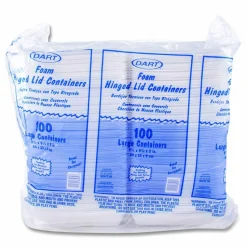 Dart 9-1/2" Single-Compartment Foam Containers