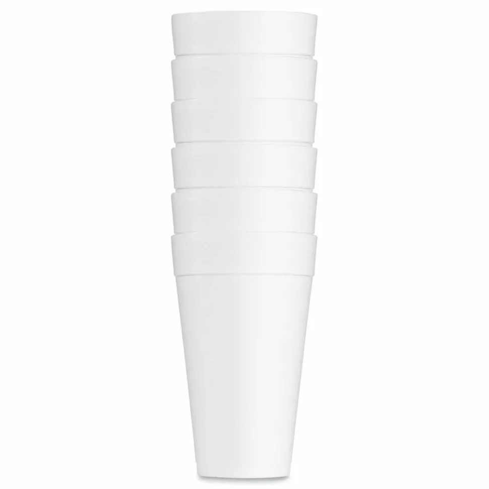 Dart Foam Drink Cups, 32 oz., White, 25/Bag, 20 Bags/Carton