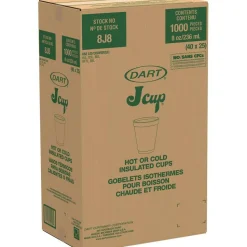 Dart J Cup 8 oz Insulated Foam Cups