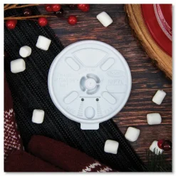 Dart Lift-n-Lock Coffee Cup White Lids - Dome - Plastic - White - 1000 / Carton