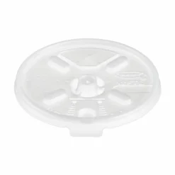 Dart Lift-n-Lock Lid With Straw Slot For 12 Oz Foam Cups , Translucent, Box Of 1,000