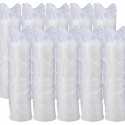 Dart Lift-n-Lock Lid With Straw Slot For 12 Oz Foam Cups , Translucent, Box Of 1,000