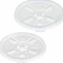 Dart Lift-n-Lock Lid With Straw Slot For Foam Cups, 16 Oz, Translucent, Pack Of 1,000
