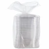 Dart PresentaBowls Pro Clear Square Bowl Lids, For 24-32 Oz Bowls, 1/2"H x 8-1/2"W x 8-1/2"D, 63 Lids Per Bag, Carton Of 4 Bags