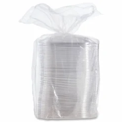 Dart PresentaBowls Pro Clear Square Bowl Lids, For 24-32 Oz Bowls, 1/2"H x 8-1/2"W x 8-1/2"D, 63 Lids Per Bag, Carton Of 4 Bags