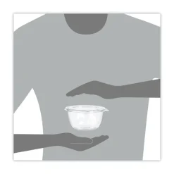 Dart SafeSeal Tamper-Resistant, Tamper-Evident Bowls with Flat Lid, 16 oz, 5.5