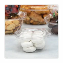Dart SafeSeal Tamper-Resistant, Tamper-Evident Bowls with Flat Lid, 16 oz, 5.5