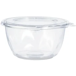 Dart SafeSeal Tamper-Resistant, Tamper-Evident Bowls with Flat Lid, 16 oz, 5.5
