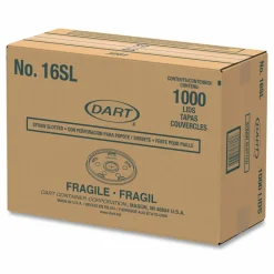 Dart Translucent Slotted Foam Cup Lids - Translucent - 100 / Pack - 10 / Carton