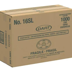 Dart Translucent Slotted Foam Cup Lids - Translucent - 100 / Pack - 10 / Carton