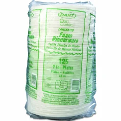 Dart Classic 9" Dinnerware Plates, White, Pack of 500 Plates