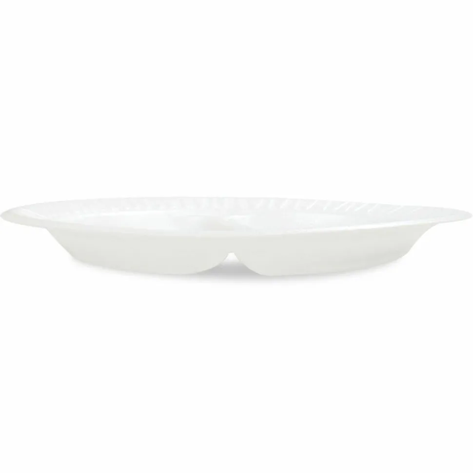 Dart Concorde 9" Nonlaminated Foam 3-Compartment Plates