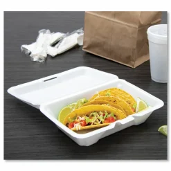 Dart Hinged-Lid Carryout Food Containers, 1 Compartment, 2 7/8