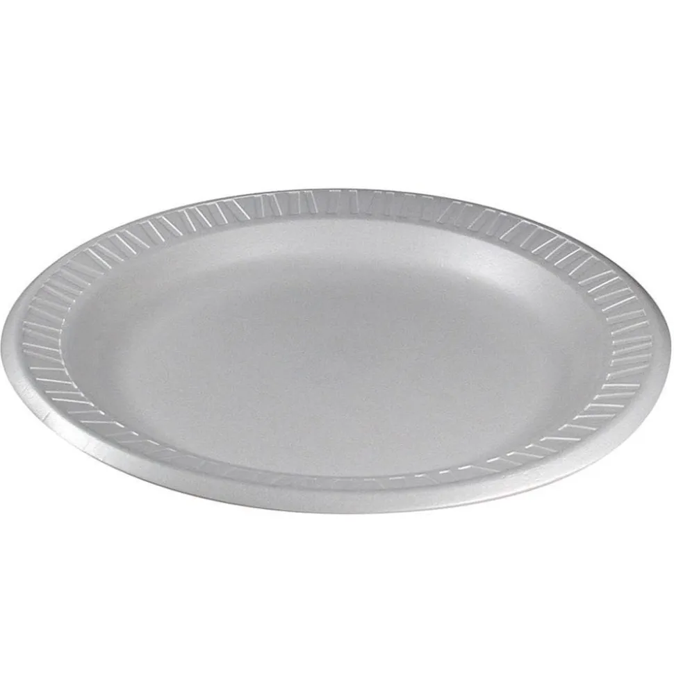 Dart Laminated Foam Plates, 9", White, Pack Of 125 Plates