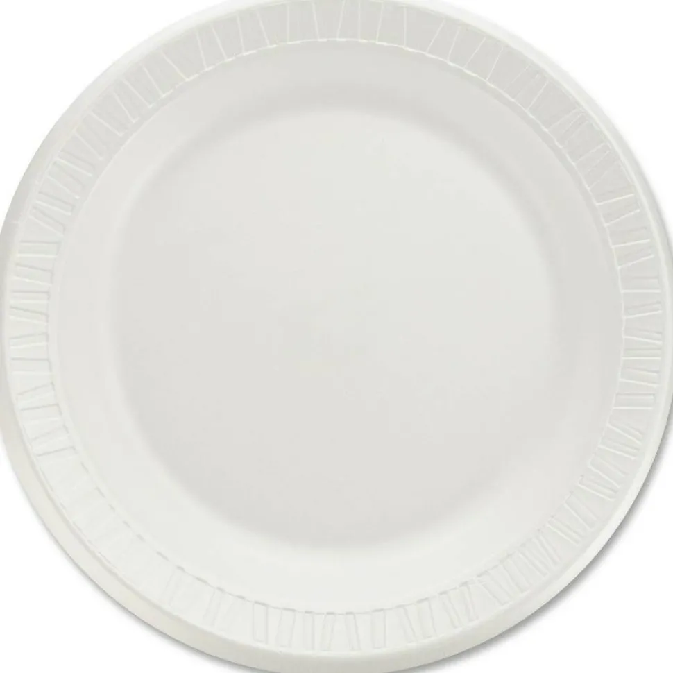 Dart Laminated Foam Plates, 9", White, Pack Of 125 Plates