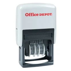 Date Line Dater Stamp Self-Inking with Extra Pad Date Line Dater Stamp, 1” x 3/16" Impression, Black Ink