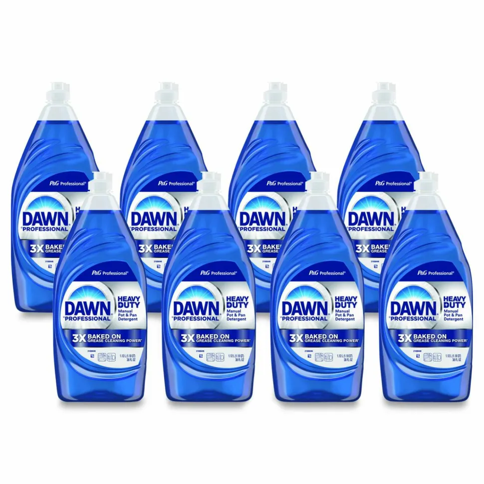 Dawn Professional Heavy-Duty Manual Pot/Pan Dish Detergent, Original Scent, 38 oz Bottle, 8/Carton