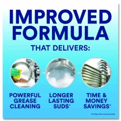 Dawn Professional Manual Pot/Pan Dish Detergent, Lemon Scent, 38 oz Bottle, 8/Carton