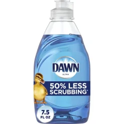 Dawn Ultra Dish Soap Dishwashing Liquid Bottles, 7.5 Fl Oz, Blue, Case Of 12 Bottles