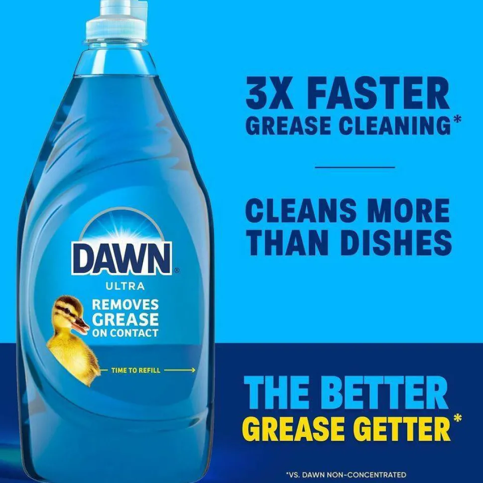Dawn Ultra Liquid Dish Detergent, Apple Blossom Scent, 38 oz Bottle, 8/Carton