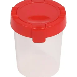 deflecto Antimicrobial No Spill Paint Cup, 3.46 w x 3.93 h, Red