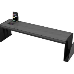 Deflecto Heavy-Duty Desk Shelf, 6 13/16"H x 25 5/8"W x 7"D, Black