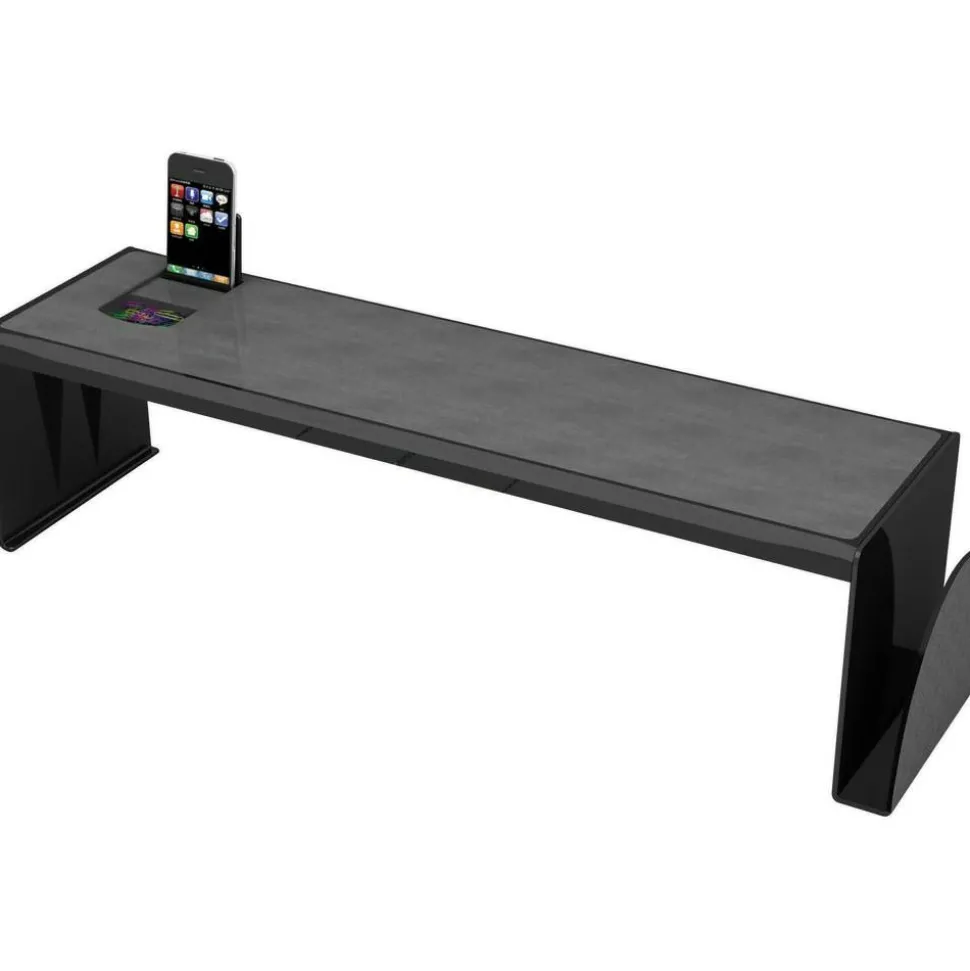 Deflecto Heavy-Duty Desk Shelf, 6 13/16"H x 25 5/8"W x 7"D, Black