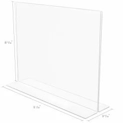 Deflecto Anti-Glare Double-sided Sign Holder, Landscape, 8.7