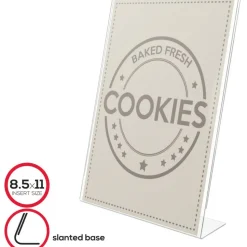 Deflecto Anti-Glare Slanted Sign Holder, Portrait, 11