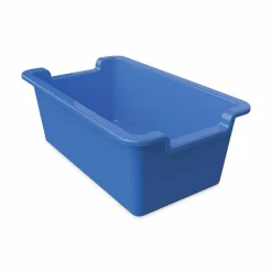 deflecto Antimicrobial Rectangle Storage Bin, Blue
