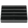 Deflecto 8-Compartment Business Card Holder, 3 7/8"H x 7 7/8"W x 3 5/8"D, Black