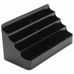 Deflecto 8-Compartment Business Card Holder, 3 7/8