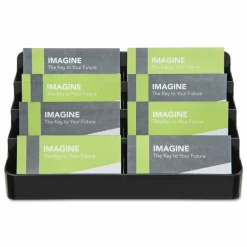 Deflecto 8-Compartment Business Card Holder, 3 7/8