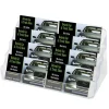 Deflecto 8-Compartment Business Card Holder, 3 7/8"H x 7 7/8"W x 3 5/8"D, Clear, DEF70801