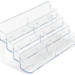 Deflecto 8-Compartment Business Card Holder, 3 7/8