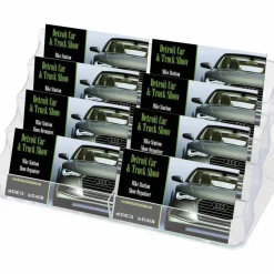 Deflecto 8-Compartment Business Card Holder, 3 7/8
