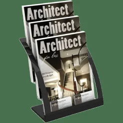 Deflecto Contemporary Literature Holder, 3 Magazine Size Compartments 13 5/16