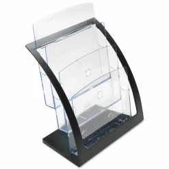 Deflecto Contemporary Literature Holder, 3 Magazine Size Compartments 13 5/16
