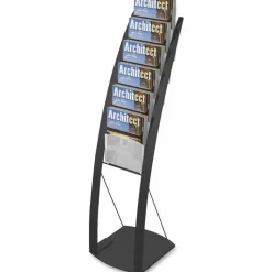 Deflect-O Contemporary 6-Pocket Literature Floor Display, 49