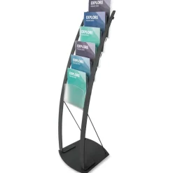 Deflect-O Contemporary 6-Pocket Literature Floor Display, 49