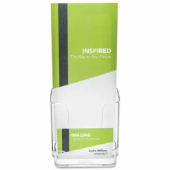 Deflecto Countertop Leaflet Holder With Business Card Holder