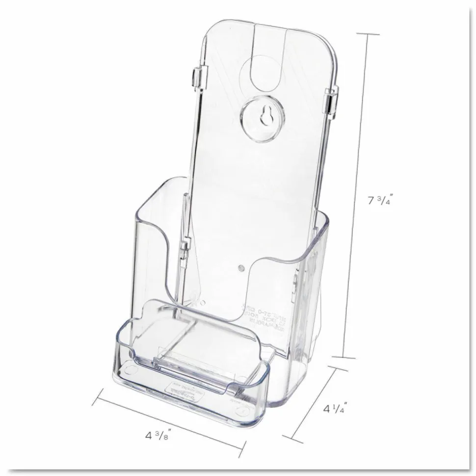 Deflecto Countertop Leaflet Holder With Business Card Holder