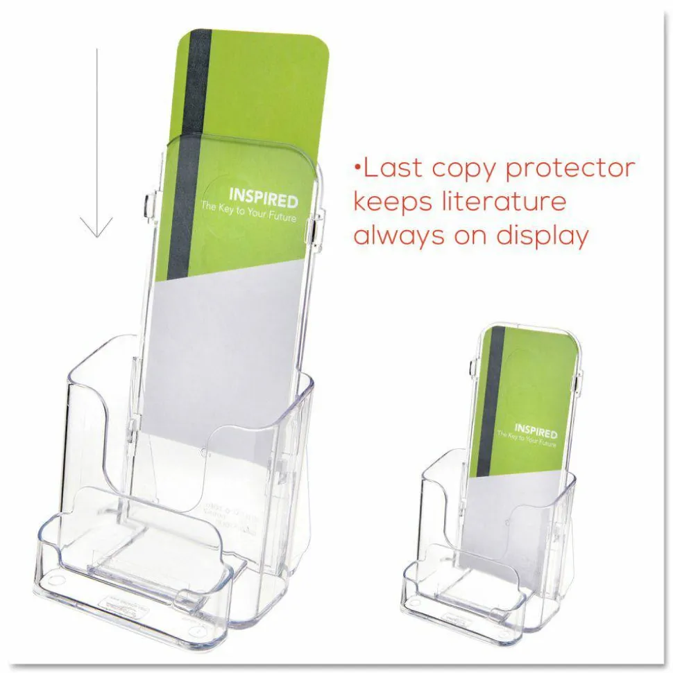 Deflecto Countertop Leaflet Holder With Business Card Holder