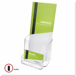 Deflecto Countertop Leaflet Holder With Business Card Holder