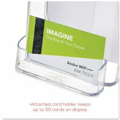 Deflecto Countertop Leaflet Holder With Business Card Holder