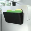 Deflecto DocuPocket Letter Size Wall File, 7"H x 13"W x 4"D, 50% Recycled, Black