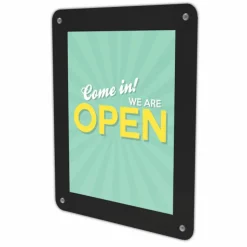 deflecto Double-sided Window Display Sign - Come in, we're open Print/Message - 8.5